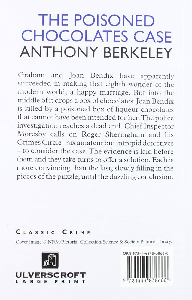 【中古】 The Poisoned Chocolates Case/FELONY &amp; MAYHEM PR/Anthony Berkeley The Poisoned Chocolates Case: 9780712356534: Books - Amazon.ca